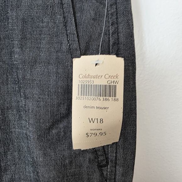 Coldwater Creek Grey Bootcut Classic‎ Going Out Front Pleat Trousers Size 18W - Picture 2 of 10